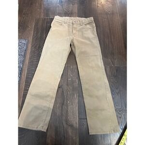Wrangler Kids Khaki Pants Size 14 Regular Straight Leg Stretch Cotton Blend
